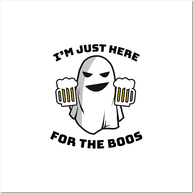 I'm Just Here For The Boos Halloween Ghost Wall Art by BrightGift